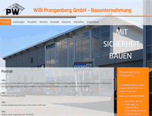 Tablet Screenshot of bauunternehmung-prangenberg.de
